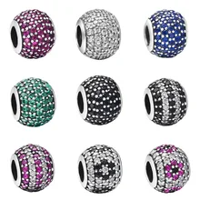 WYBEADS 100% 925 Encantos de la Plata Esterlina Pavimenta el Cubic Circón Brazalete de la Pulsera Europea Del Encanto De Cadena de La Serpiente Original Fabricación de Joyas