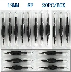Yilong 20 x одноразовые Насадки для татуажа трубки с Вышивка Крестом Иглы Ассорти 8f Размеры 3/4 "(19 мм) для татуировки Вышивка Крестом Иглы чернил