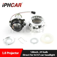Free Shipping IPHCAR LHD 46mm or 56mm Mini Bi-xenon Projector Lens H1 H4 H7 Headlights without H1 Xenon Bulb and Ballast