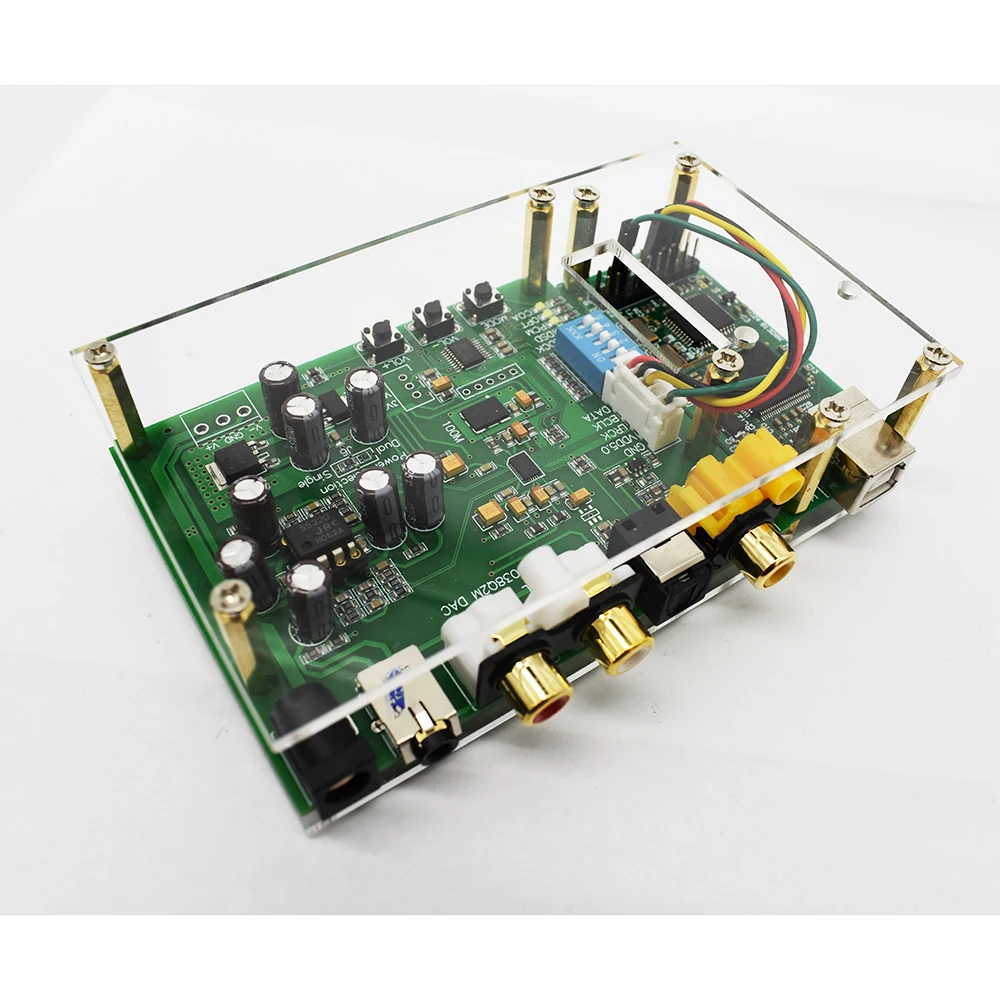Lusya ES9038Q2M DSD I2S SPIDF декодер плата amanero USB DAC аудио усилитель с акриловым листом