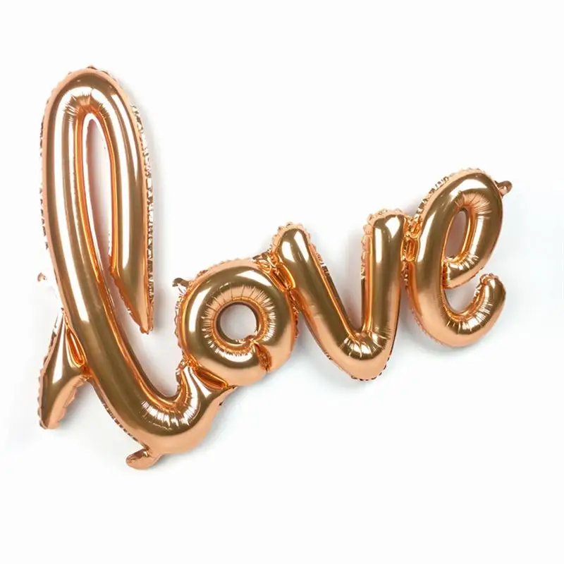 5 шт./лот воздушные шары из розового золота с надписью LOVE вечерние украшения на