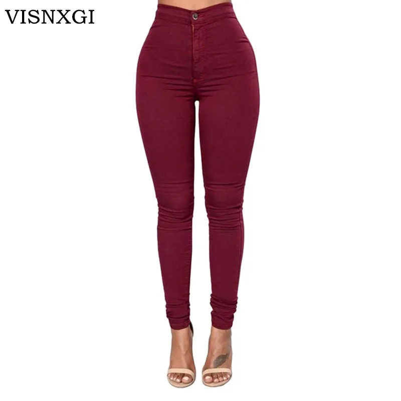 VISNXGI Jeans For Women Black Jeans High Waist Jeans Woman