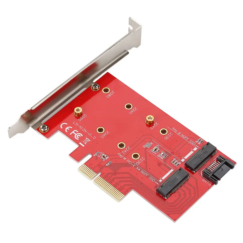 Компьютерная шина Pci-E X4 для M.2 Ngff M/B Ключ Ssd переходник sata карты для настольных ПК