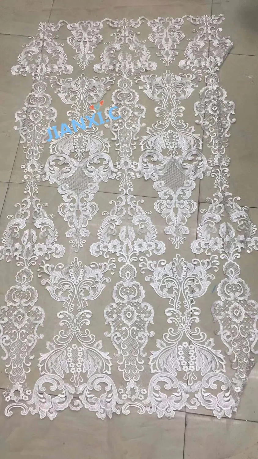 

Nice looking wedding lace fabric Embroidery Tulle Fabric JIANXI-22505 French Tulle Lace Fabric