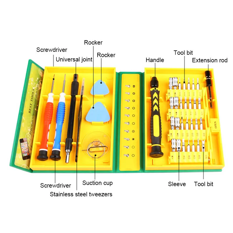 

38 in 1 Precision Screwdriver Set Repair Tool Kit Fix for Laptop Smartphone Watch ALI88