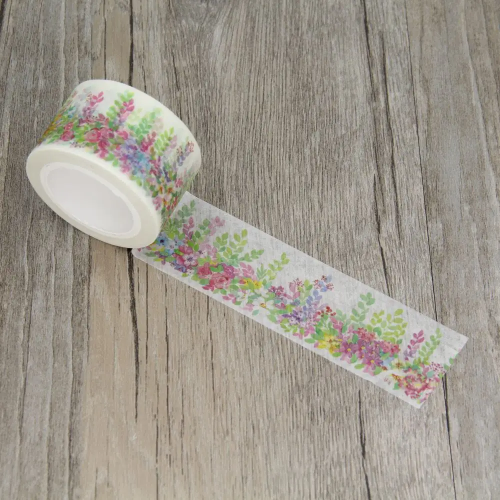 3.0cm Flower Wall Watercolor Floral Bouquet Washi Paper Masking Tapes