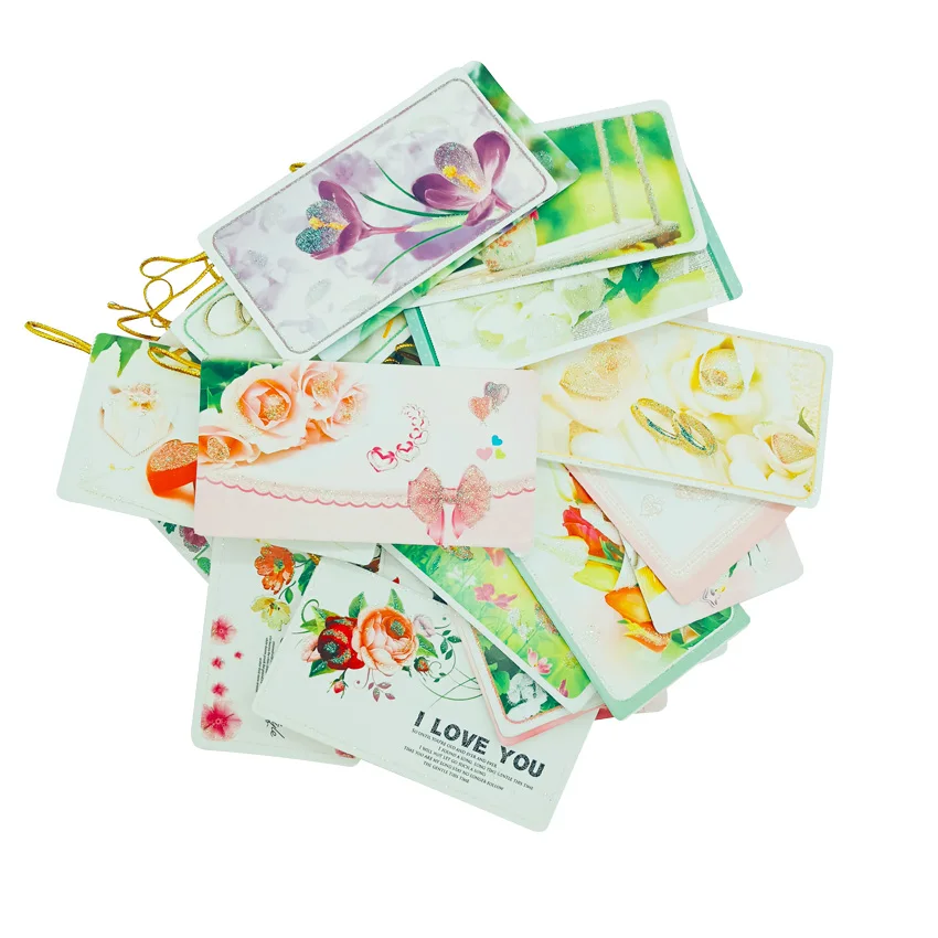 

10pcs/pack Romantic Flower Series Kawaii Gilding Small Greeting Cards Creative Postcard Kids Gifts
