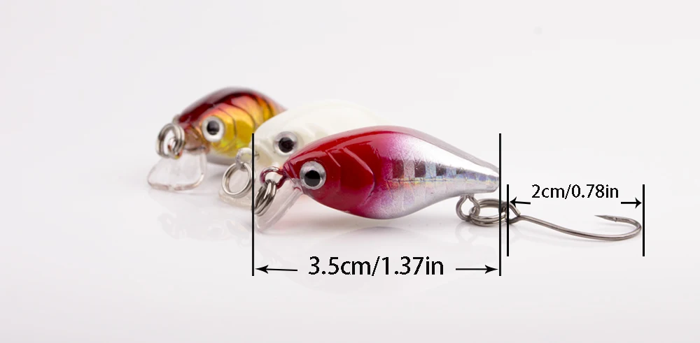 1 шт 2g 3 см воблер Япония мини нахлыстом Crankbait чудаки приманки Пластик воблер рыболовные приманки