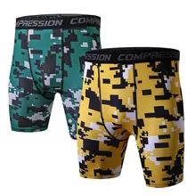 Облегающая Мужская Спортивная утягивающая одежда для спортзала Под базовым слоем Шорты Брюки спортивные колготки шорты для бега