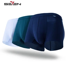 Seven7 Marke Sexy Herren Unterwäsche Tasche Männer Boxer Shorts Baumwolle Männlichen Höschen 3Pcs los Homosexuell Boxer Pant Heiße Unterhosen 5XL 109G40130
