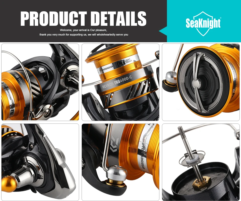 DAIWA REVROS LT 1000 2000 2500 3000C 4000C 5000C Спиннинг рыболовная Катушка Алюминий ручка Морская Рыбалка снасти