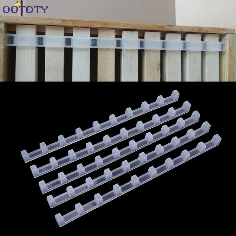 

5pcs Beekeeping Bar Bee Hive Frame Avoid Agitation Plastic White Interval 37cm