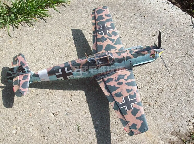 1:33 немецкий Bf-109-E-4 тропический пустынный боец Тип 3D бумажный модельный комплект