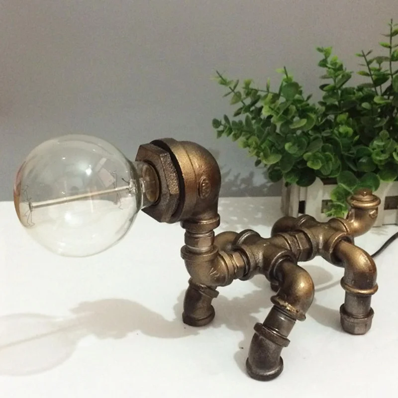 

Individual Industrial Water Pipe Creative Lamp Bar Coffee Shop Decoration Robot Lamp