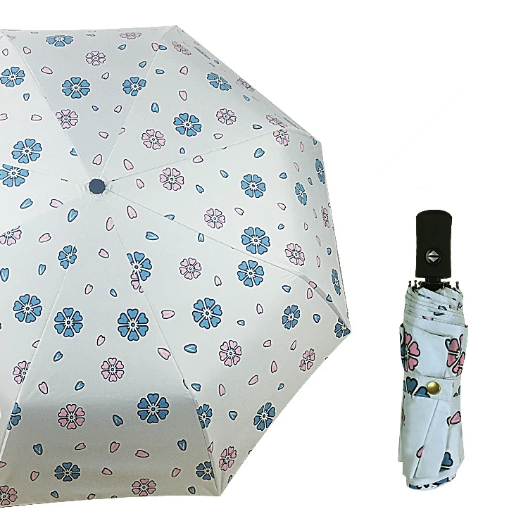 1 шт. автомобильный запасной Зонт с цветочным рисунком птицы автоматический трехскладной складной Защита от Солнца Ветрозащитный зонтик