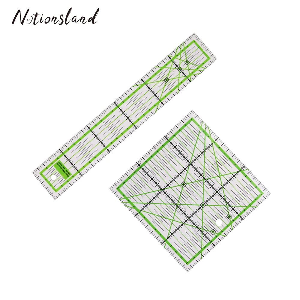 

2 Designs Patchwork Ruler Quilting Tool Yardstick Cloth Cutting Rulers DIY Sewing Tools