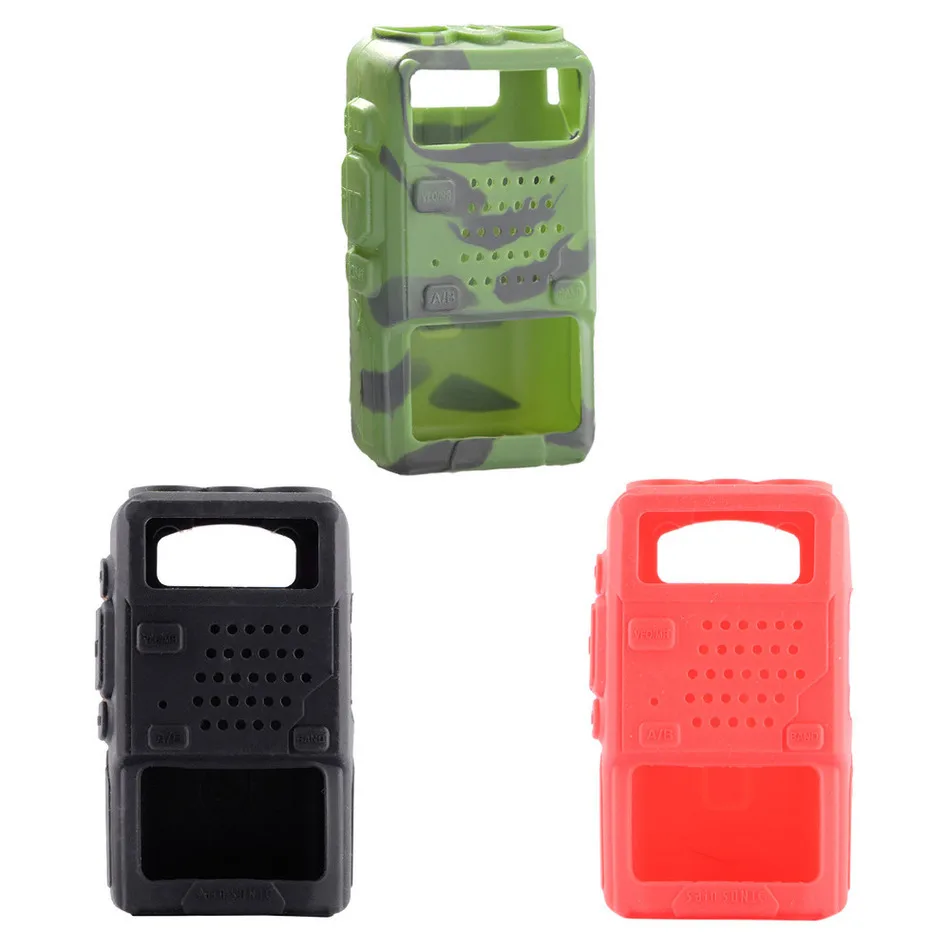 

Newest Hot Two Way Radio Portection Soft Silicone Case for Baofeng UV-5R, UV5R+, UV-5RE Plus 3 Colors Free Shipping HW27