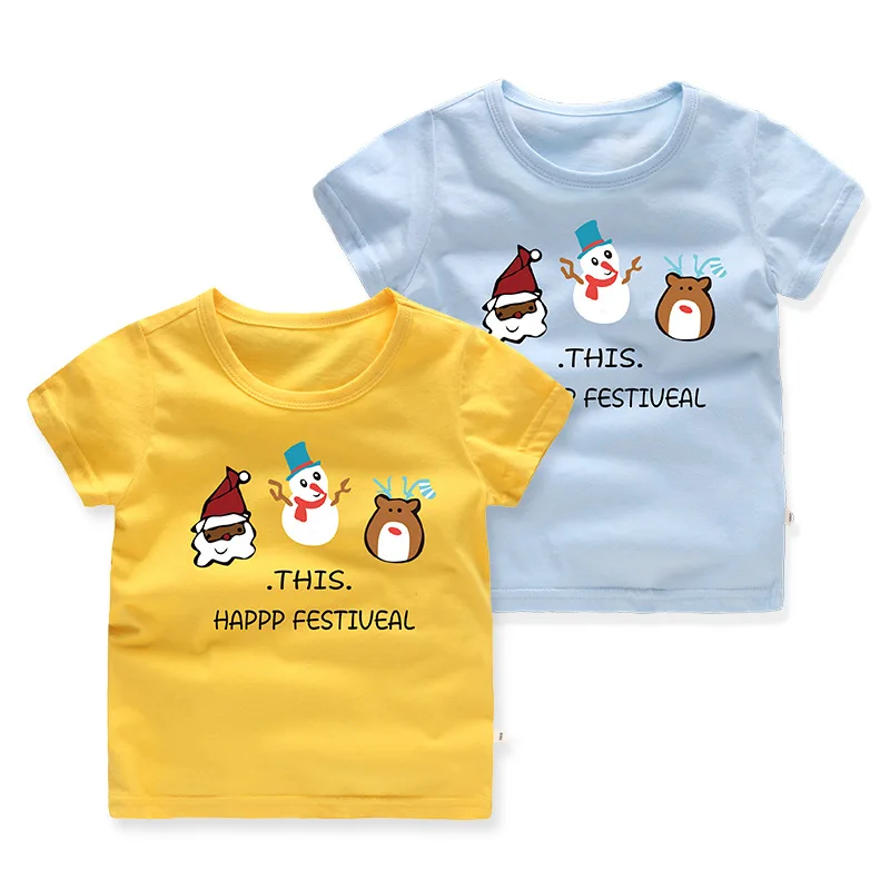 

Casual Summer Cartoon Print Kids Tees Cotton Baby Boys T-Shirts For Age 2-8 Years Old