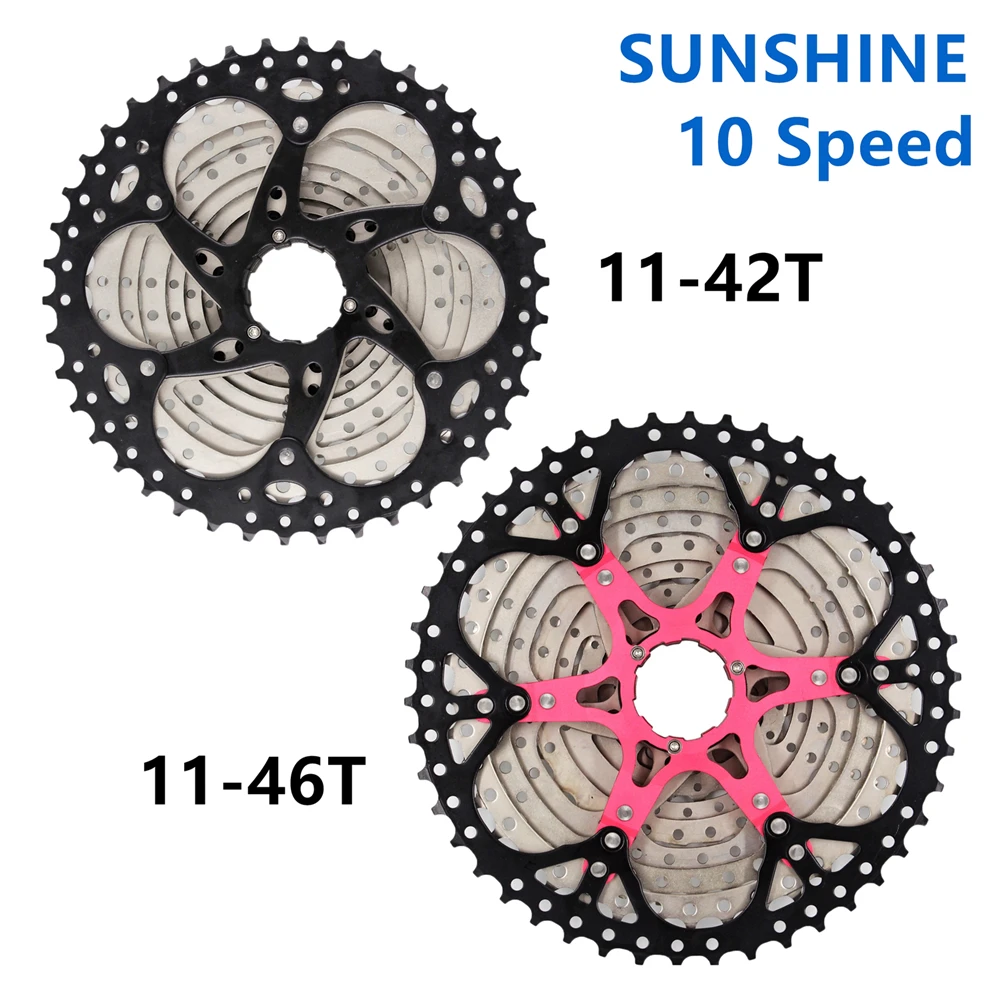 Велосипедная Звездочка SUNSHINE 32 T/34 T/36 T/38 T+ кассета 42 T/46 T/50 T, 10 скоростей/11 скоростей, большой Кассетный комплект