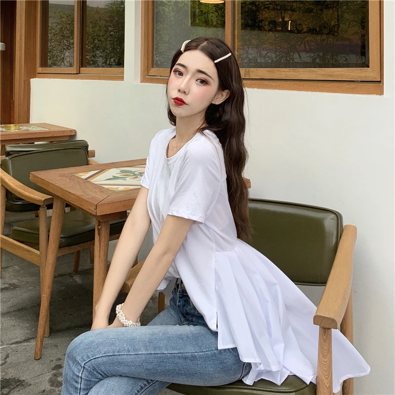 2019 summer style tee Swallowtail shirt femme casual o-neck Women's Clothing T-Shirts high quality Female tops white black