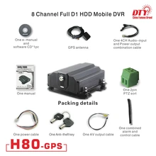 H80g(GPS), dty HDD мобильное видео H.264 8ch MDVR с GPS