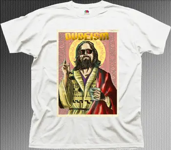 

2019 New The Dude Dudeism Religion Big Lebowski Abide Funny White Cotton T-Shirt Sweatshirt