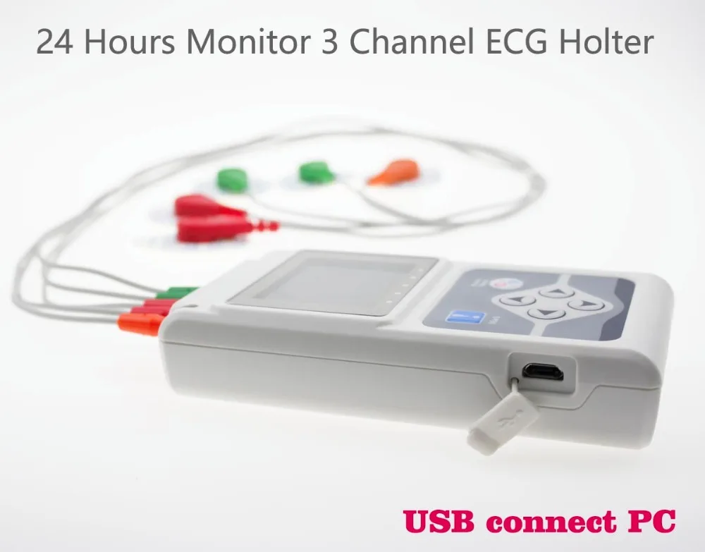Contec TLC9803 портативный кабель с монитором мониторинг сердца 3 канала 24 часа