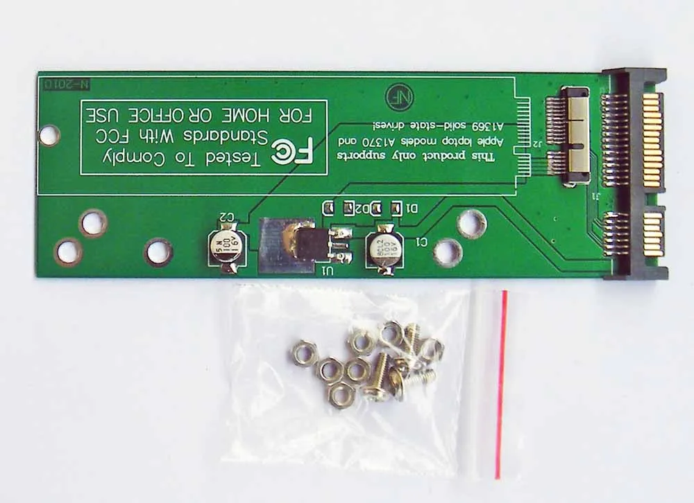 2 5 &quotSATA адаптер карты для 2010 2011 macbook A1369 A1370 MC503 MC504 MC505 MC506 MC968 MC969 MC965 MC966 SSD