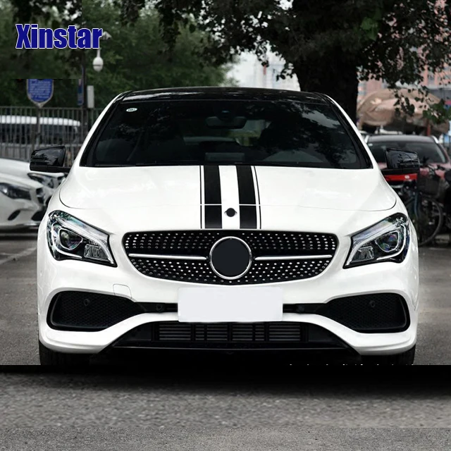2 шт. Автомобильная головка и задняя наклейка для Mercedes benz AMG w204 w211 W210 C63 c180 e200 CLA GLK GLE
