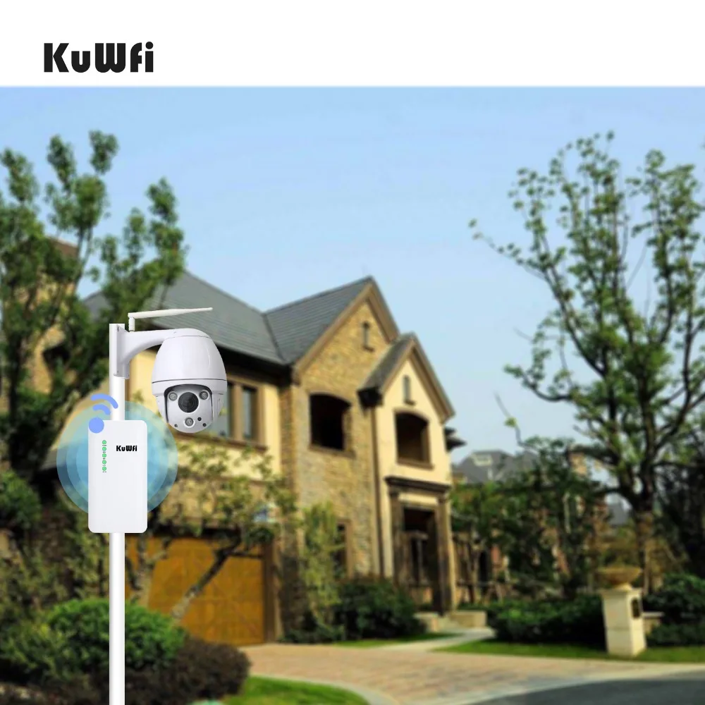 KuWFi Открытый 4G LTE CPE маршрутизатор CAT4 150 Мбит/с водонепроницаемый беспроводной