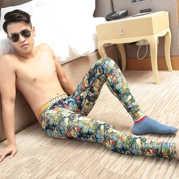 

COCKCON Men Long Johns Mens Warm Pants Elastic Line Of Men's Fashion Underwear Tight Legging Long Johns Pantalon Homme