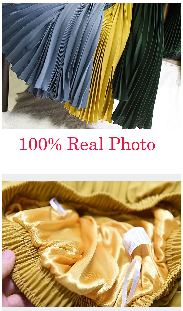Женская Весенняя/Осенняя однотонная плиссированная юбка трапециевидной формы, длинная стрейчевая юбка с высокой талией, Женская длинная юбка макси, элегантные юбки