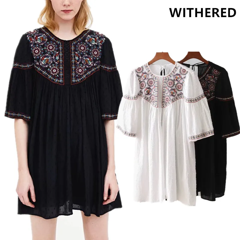 Увядшие vestidos летнее платье женские богемные этнические в винтажном стиле