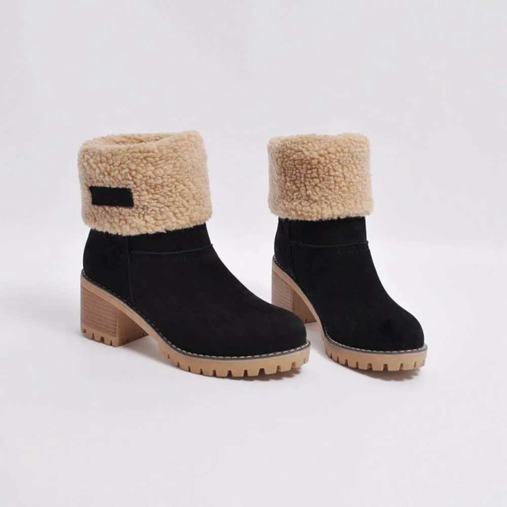 Winter Fur Warm Snow Boots Warm Ankle Snow Boots Winter Casual Shoes Martin shoes Ankle Boots