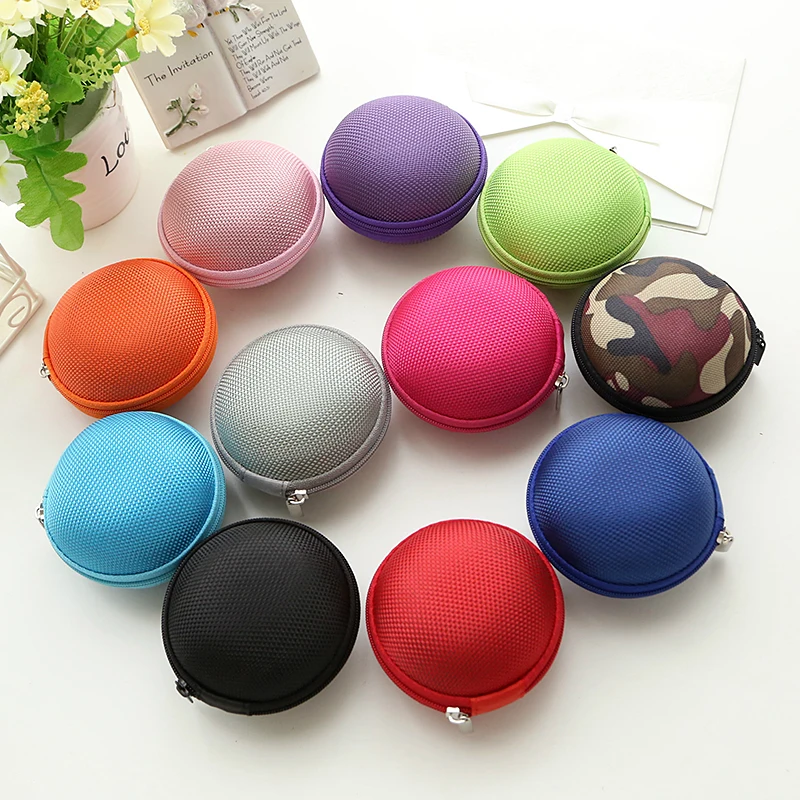 

Yiwumart Jewelry Storage Box Earphone Earbuds Collection Container Case with Zipper Headphone Data Cable Package Bag Candy Color