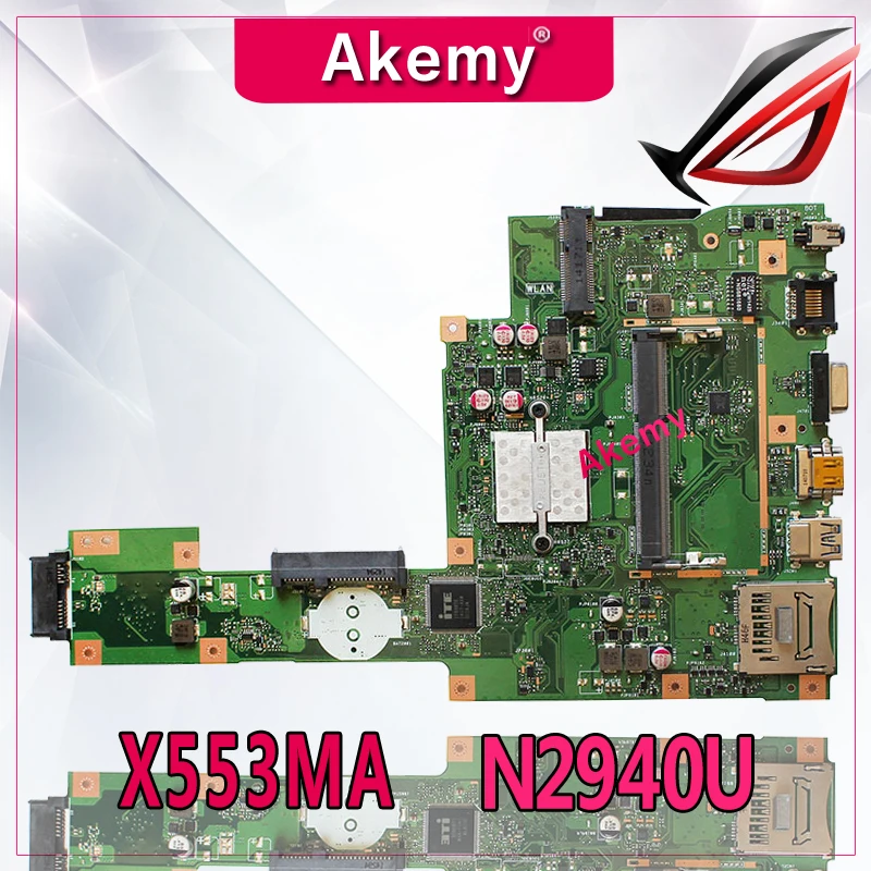 NEW Akemy X553MA With N2940U Mainboard REV2.0 For Asus F503M X503M F553MA X503MA D503M Laptop Motherboard USB3.0 Full Tested | Компьютеры
