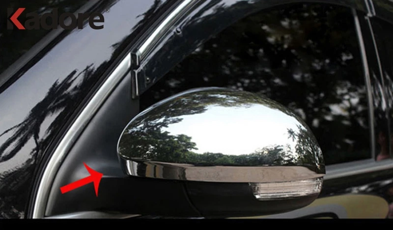 Для Volkswagen Tiguan 2009-2013 хромированное внешнее зеркало заднего вида Накладка заднего вида Автомобильные Зеркала Чехлы для стайлинга автомобилей