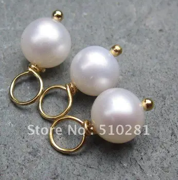

wholesale 200pcs Natural Freshwater pearl AAA+++ 7-8mm White Color Findings Pearl Charms Pendant For DIY Jewelry