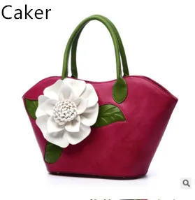 

Caker 2017 New Arrival Solid Bags Women Vintage National Hand Bags Ladies Large Stereo Flowers Shoulder Bags Totes Female Bags