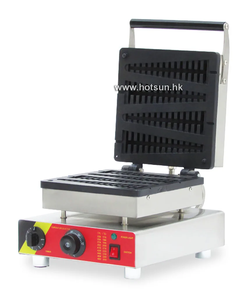 Commercial Non-stick 110V 220V Electric 4pcs Lolly Waffle on A Stick Baker Maker Iron Machine