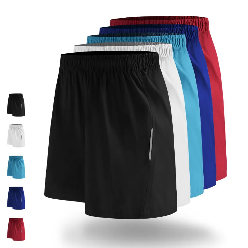 

Brand Men's Running Shorts Man Sportswear Safety Reflective Loose Gym Training Jogging Basketball Football Jogger Shorts White