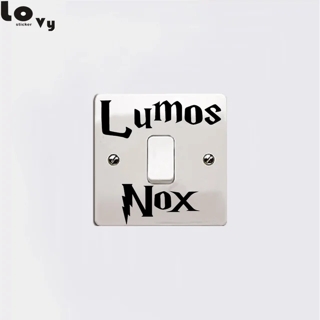 Classic Movie Harry Potter Switch Sticker Lumos Nox Wall Stickers for Kids Room Home Decor 001