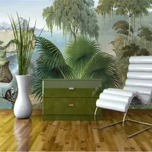 Beibehang пользовательские обои Европейский ручная роспись ретро тропический лес Каньон банан стенная роспись обезьяна задний план обои для стен 3 d