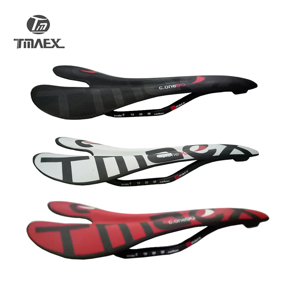 

Tmaex Carbon Saddle Ultralight Breathable Bicycle Saddle Parts Cycling Bike Saddles For MTB Road Fold Bike Front Seat Mat 95g