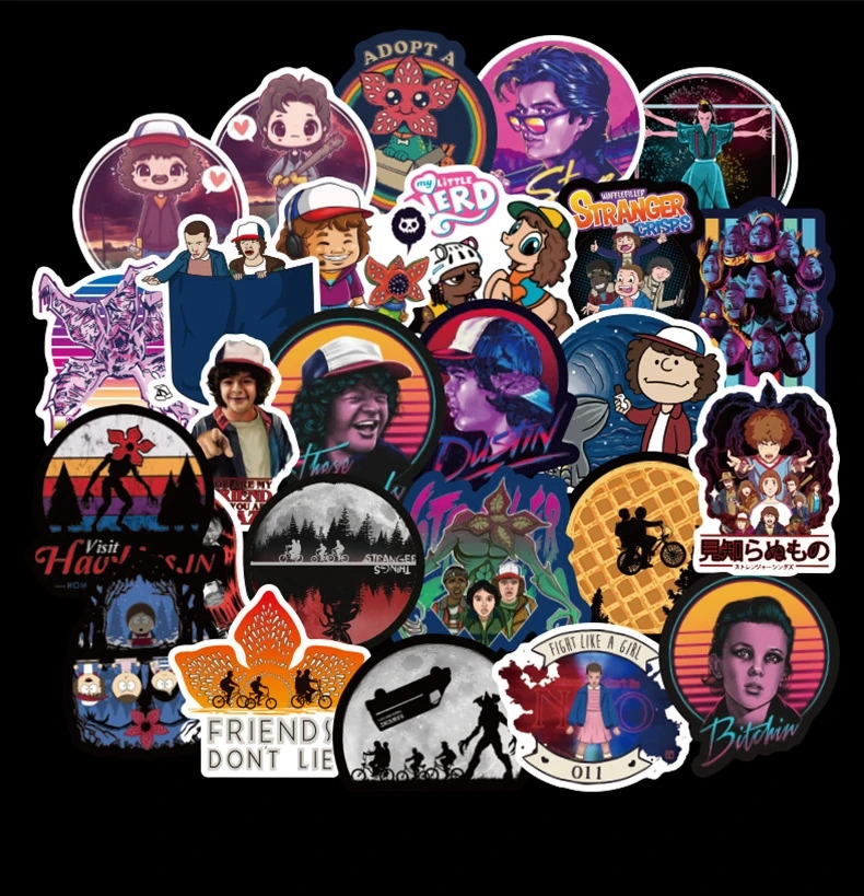 

50pcs Stranger things tv show Stickers pack fans anime vintage paster cosplay scrapbooking diy sticker phone laptop waterproof
