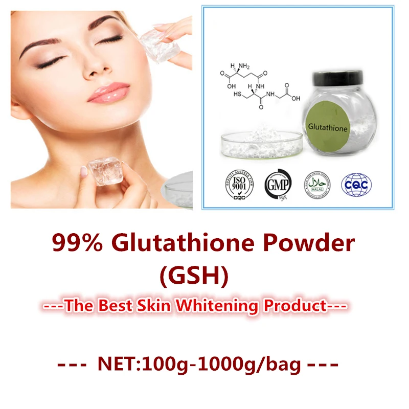 

100-1000g,Best Quality 99% Glutathione Skin Whitening Powder,GSH,Lightening Beauty,Anti-Aging - Suit for All Color Skin