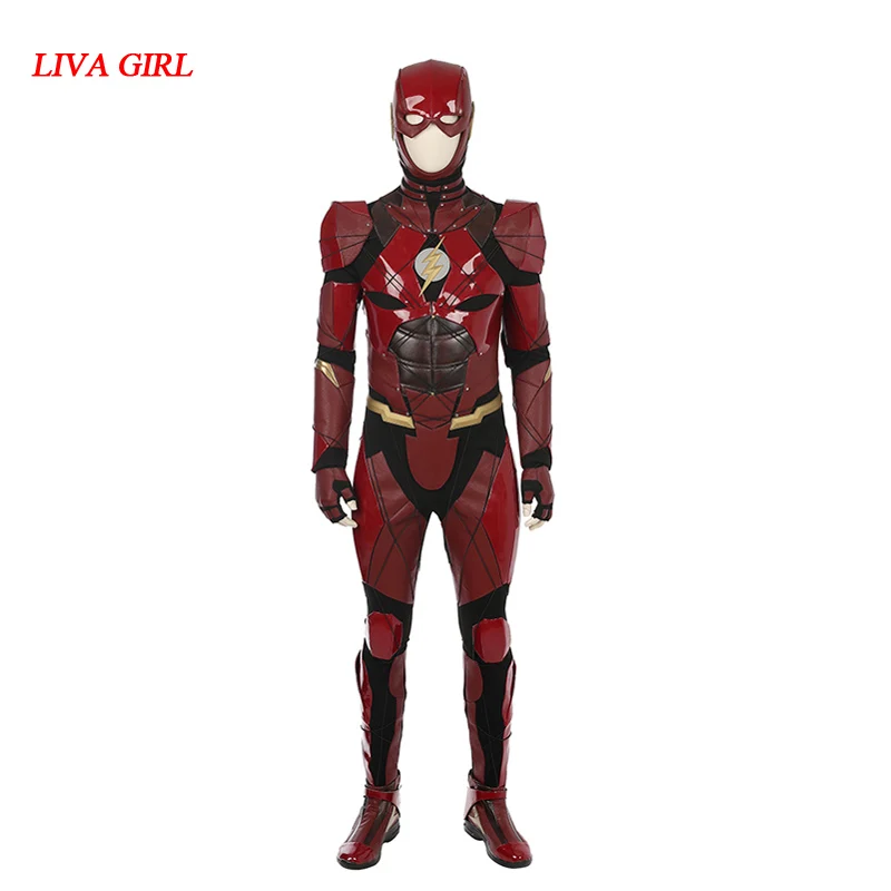 

Justice League Film The Flash Cosplay Costume & Mask & Shoes