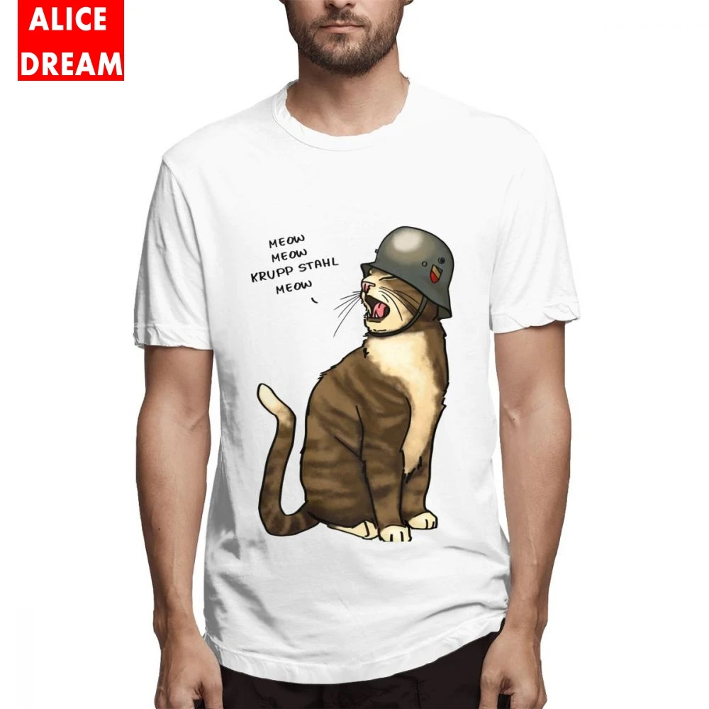 German Big Cat T Shirt Vintage O-neck S-6XL Plus Size Tee | Мужская одежда