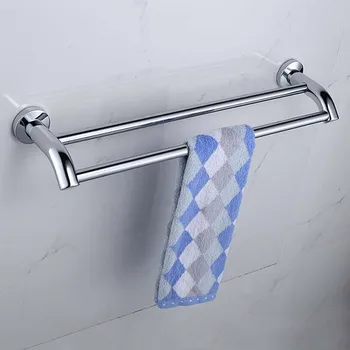 

Stainless Steel Bathromm Double Rods Towel Bars Rack Towel Hanging Shelves High quality Free shipping KF158