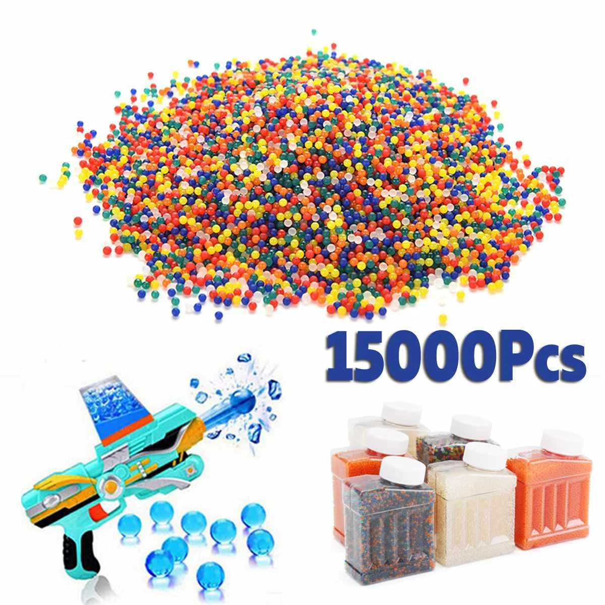 

15000pcs/bag Crystal Soil Hydrogel Gel Polymer Water Beads Flower/Wedding/Decoration Maison Growing Water Balls Big Home Decor